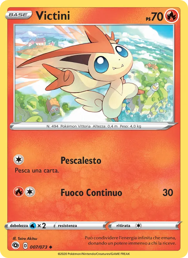 Carta Victini dell'espansione Futuri Campioni, numero 7/73