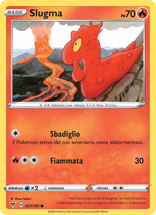 Carta Slugma dell'espansione Voltaggio Sfolgorante, numero 27/185