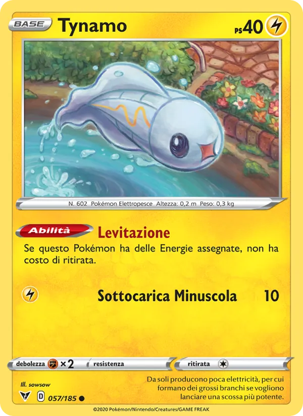 Carta Tynamo dell'espansione Voltaggio Sfolgorante, numero 57/185