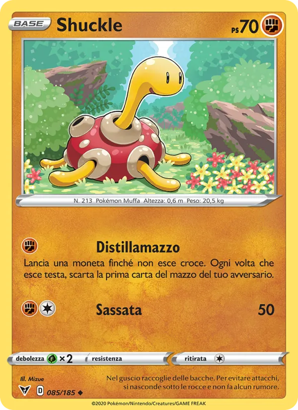 Carta Shuckle dell'espansione Voltaggio Sfolgorante, numero 85/185
