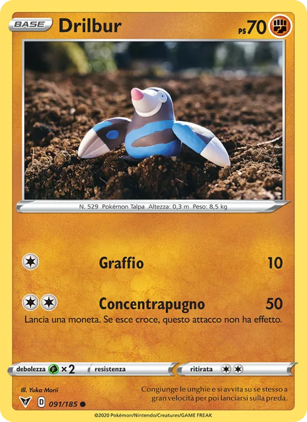 Carta Drilbur dell'espansione Voltaggio Sfolgorante, numero 91/185