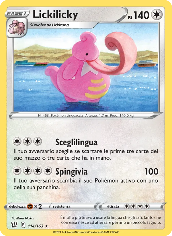 Carta Lickilicky dell'espansione Stili di Lotta, numero 114/163