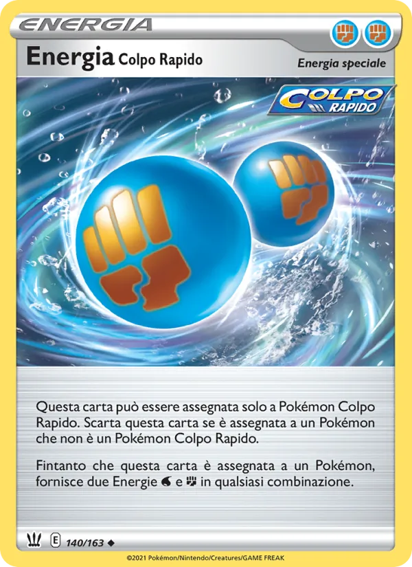 Carta Energia Colpo Rapido dell'espansione Stili di Lotta, numero 140/163