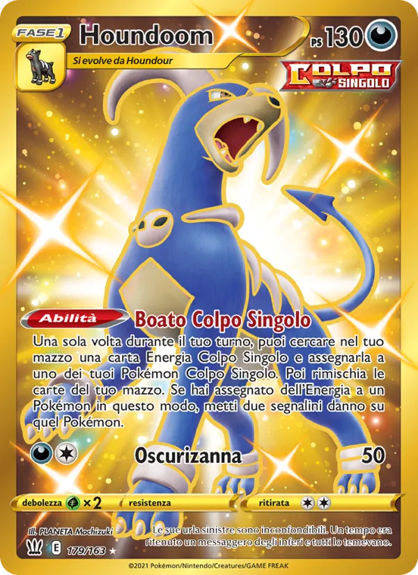 Carta Houndoom dell'espansione Stili di Lotta, numero 179/163