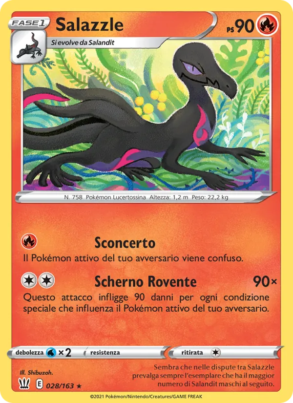 Carta Salazzle dell'espansione Stili di Lotta, numero 28/163