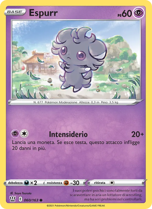 Carta Espurr dell'espansione Stili di Lotta, numero 60/163