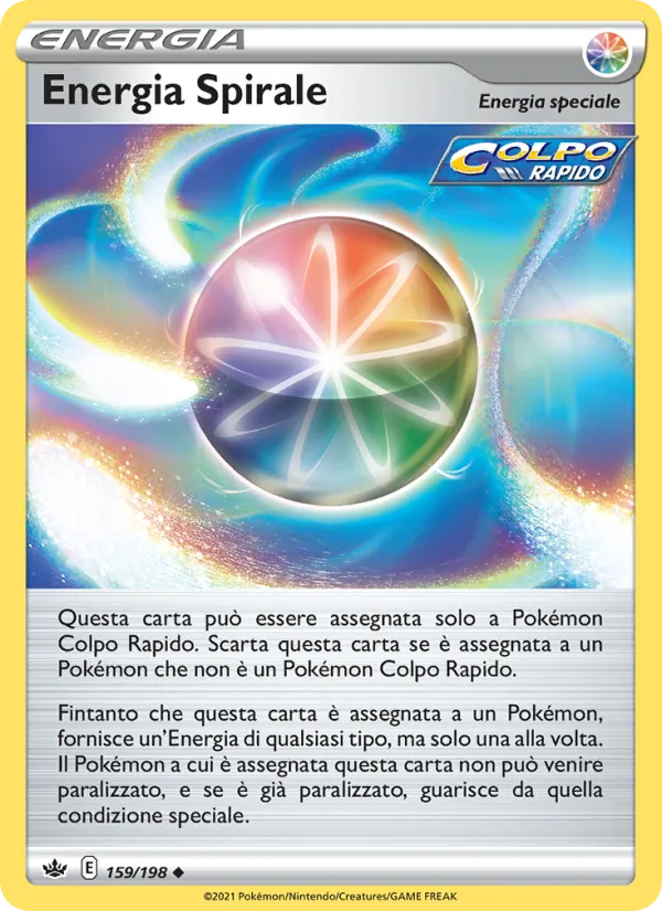 Carta Energia Spirale dell'espansione Regno Glaciale, numero 159/198