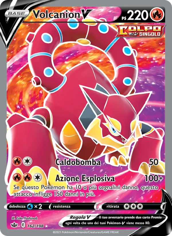 Carta Volcanion V dell'espansione Regno Glaciale, numero 162/198