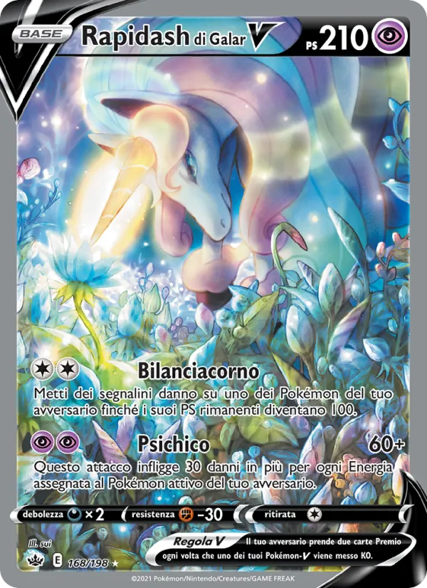 Carta Rapidash di Galar V dell'espansione Regno Glaciale, numero 168/198