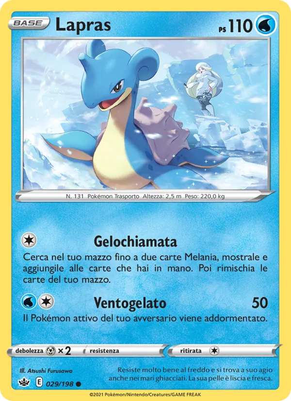 Carta Lapras dell'espansione Regno Glaciale, numero 29/198
