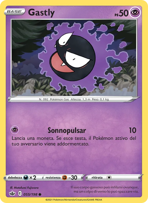Carta Gastly dell'espansione Regno Glaciale, numero 55/198