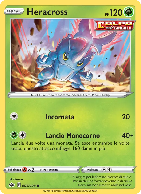 Carta Heracross dell'espansione Regno Glaciale, numero 6/198