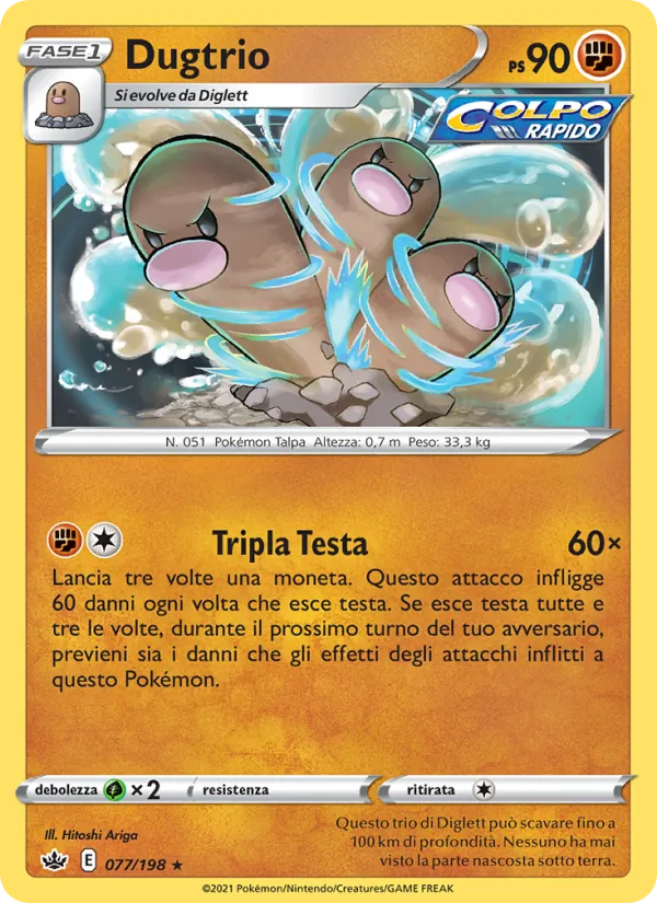 Carta Dugtrio dell'espansione Regno Glaciale, numero 77/198