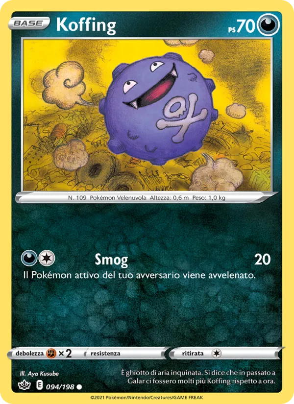 Carta Koffing dell'espansione Regno Glaciale, numero 94/198