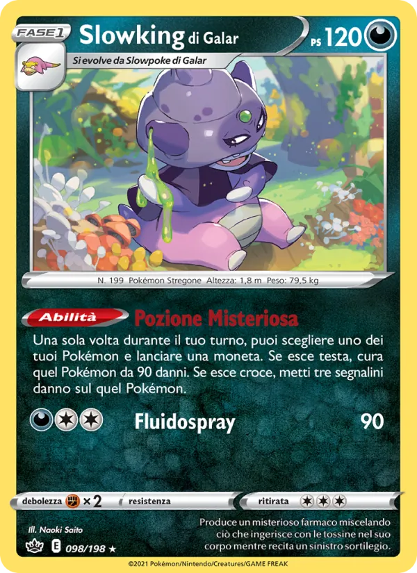 Carta Slowking di Galar dell'espansione Regno Glaciale, numero 98/198