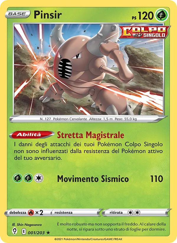 Carta Pinsir dell'espansione Evoluzioni Eteree, numero 1/203
