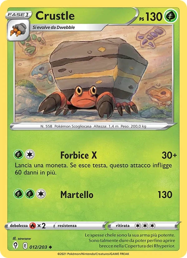 Carta Crustle dell'espansione Evoluzioni Eteree, numero 12/203