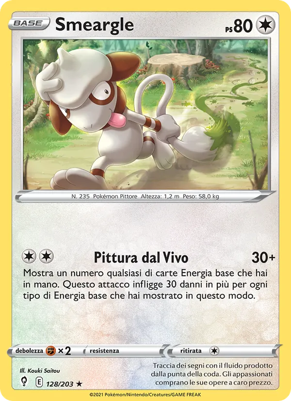 Carta Smeargle dell'espansione Evoluzioni Eteree, numero 128/203