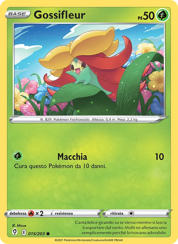 Carta Gossifleur dell'espansione Evoluzioni Eteree, numero 15/203