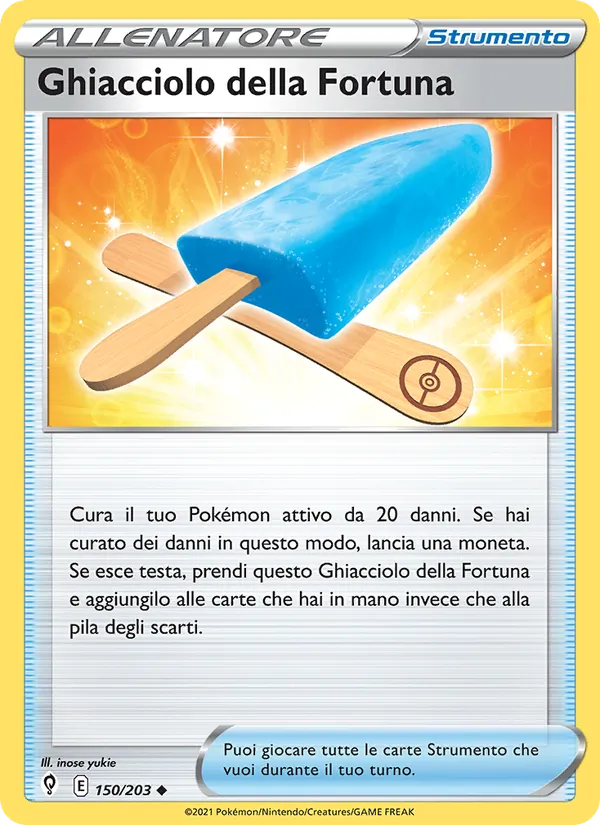 Carta Ghiacciolo della Fortuna dell'espansione Evoluzioni Eteree, numero 150/203