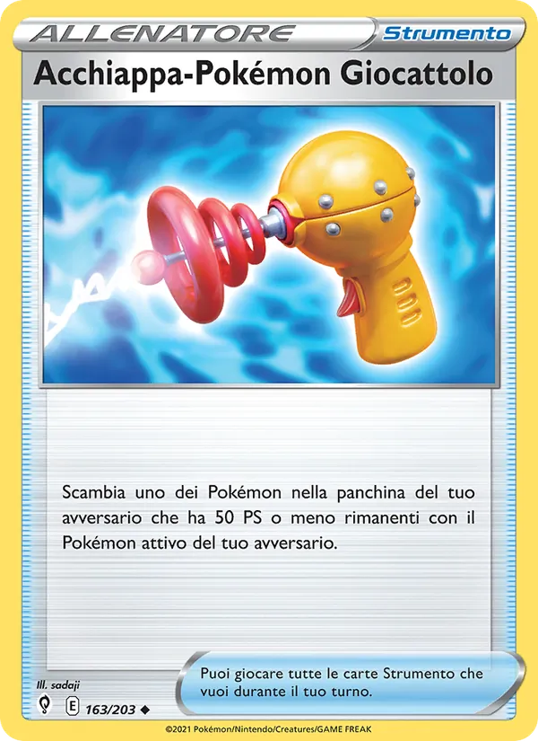 Carta Acchiappa-Pokémon Giocattolo dell'espansione Evoluzioni Eteree, numero 163/203