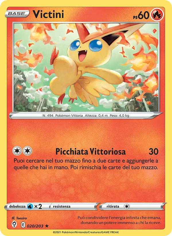 Carta Victini dell'espansione Evoluzioni Eteree, numero 20/203