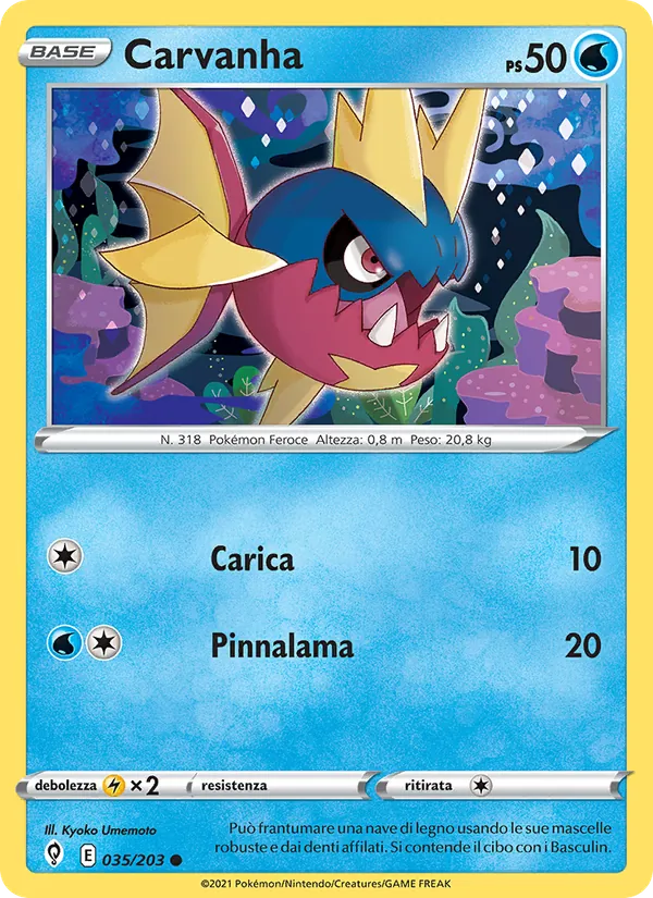 Carta Carvanha dell'espansione Evoluzioni Eteree, numero 35/203
