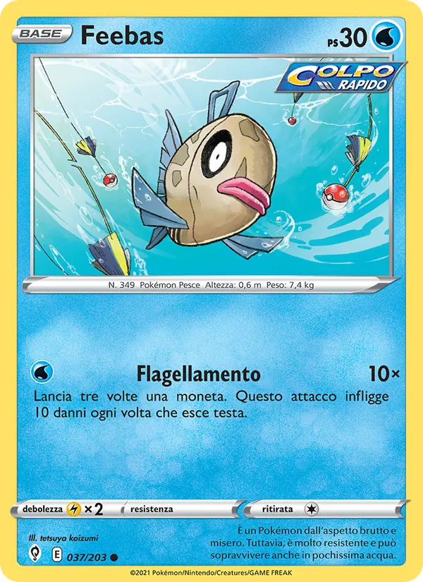 Carta Feebas dell'espansione Evoluzioni Eteree, numero 37/203