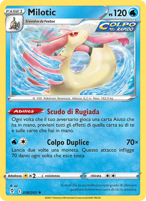 Carta Milotic dell'espansione Evoluzioni Eteree, numero 38/203