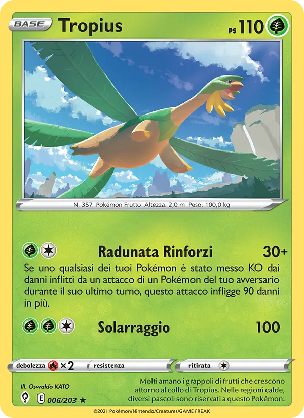 Carta Tropius dell'espansione Evoluzioni Eteree, numero 6/203
