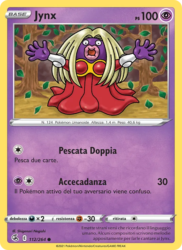 Carta Jynx dell'espansione Colpo Fusione, numero 112/264