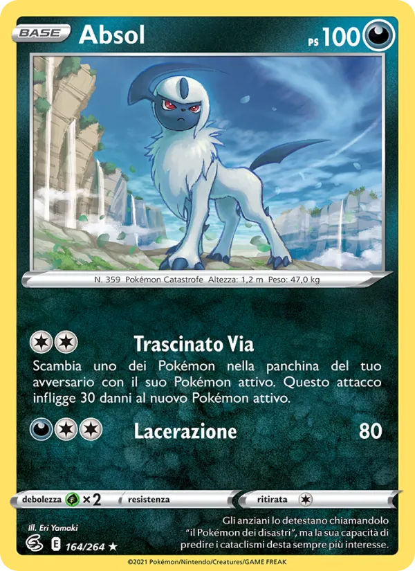 Carta Absol dell'espansione Colpo Fusione, numero 164/264