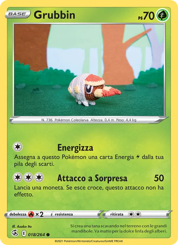 Carta Grubbin dell'espansione Colpo Fusione, numero 18/264