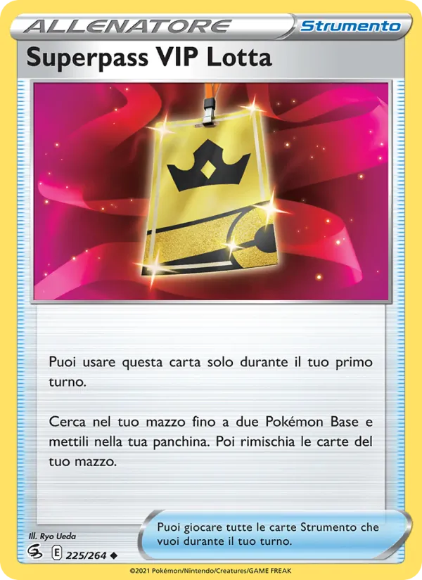 Carta Superpass VIP Lotta dell'espansione Colpo Fusione, numero 225/264