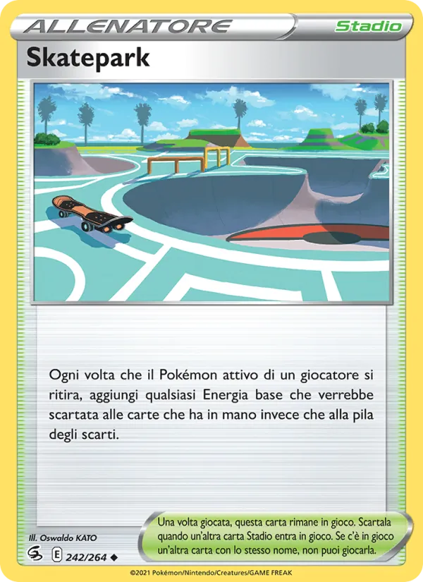 Carta Skatepark dell'espansione Colpo Fusione, numero 242/264