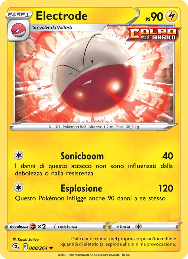 Carta Electrode dell'espansione Colpo Fusione, numero 88/264