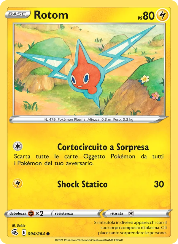 Carta Rotom dell'espansione Colpo Fusione, numero 94/264
