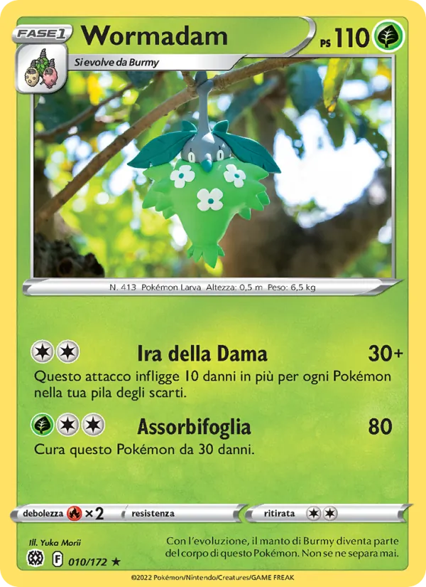 Carta Wormadam dell'espansione Astri Lucenti, numero 010/172