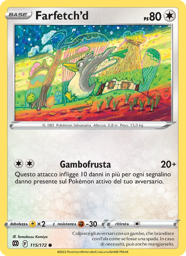 Carta Farfetch'd dell'espansione Astri Lucenti, numero 115/172