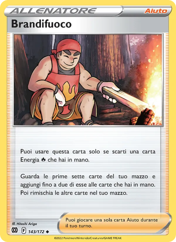 Carta Brandifuoco dell'espansione Astri Lucenti, numero 143/172