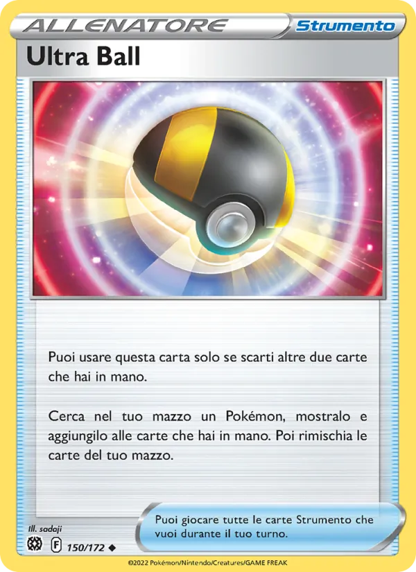 Carta Ultra Ball dell'espansione Astri Lucenti, numero 150/172