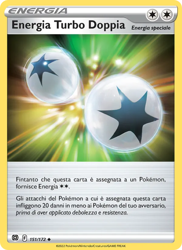 Carta Energia Turbo Doppia dell'espansione Astri Lucenti, numero 151/172