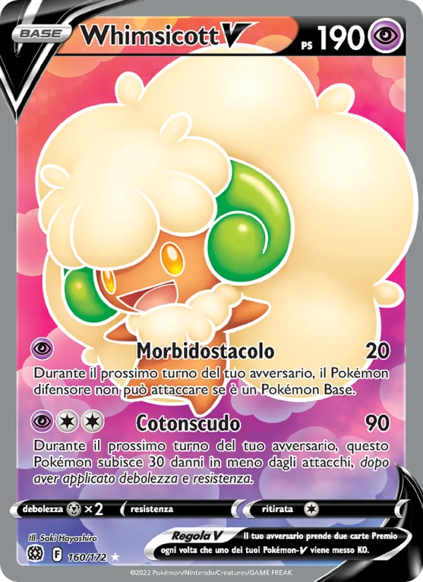 Carta Whimsicott V dell'espansione Astri Lucenti, numero 160/172