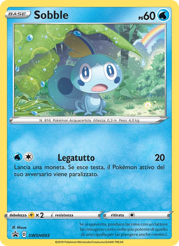 Carta Sobble dell'espansione SPSC Promo, numero SWSH003/307