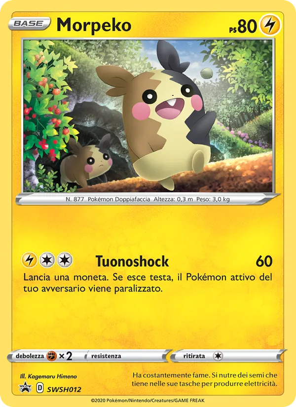Carta Morpeko dell'espansione SPSC Promo, numero SWSH012/307