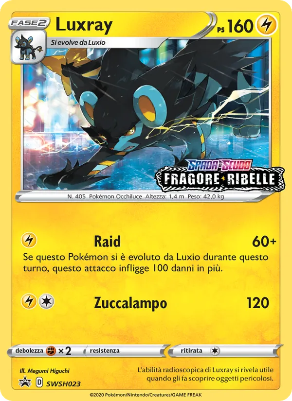 Carta Luxray dell'espansione SPSC Promo, numero SWSH023/307