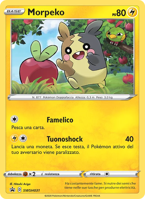 Carta Morpeko dell'espansione SPSC Promo, numero SWSH031/307