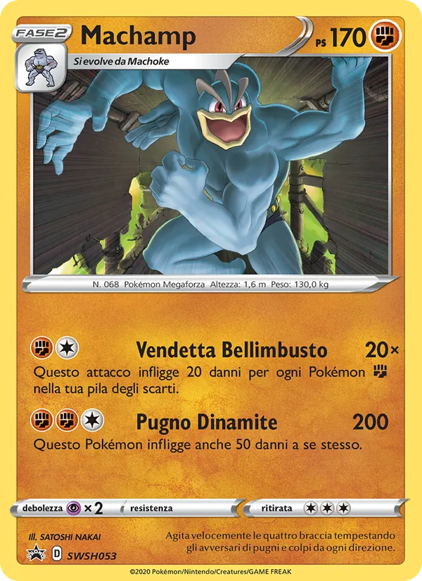 Carta Machamp dell'espansione SPSC Promo, numero SWSH053/307
