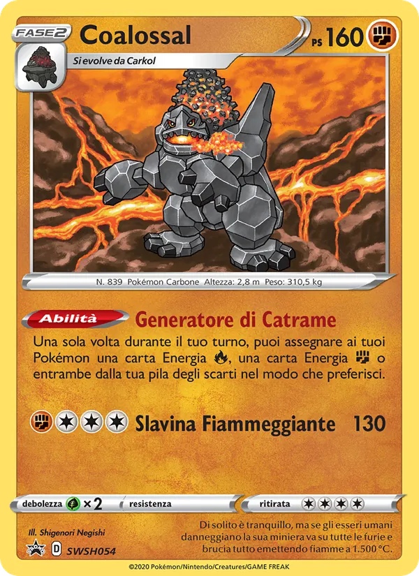 Carta Coalossal dell'espansione SPSC Promo, numero SWSH054/307