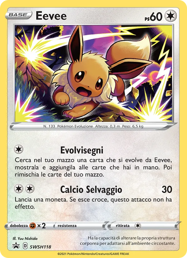 Carta Eevee dell'espansione SPSC Promo, numero SWSH118/307